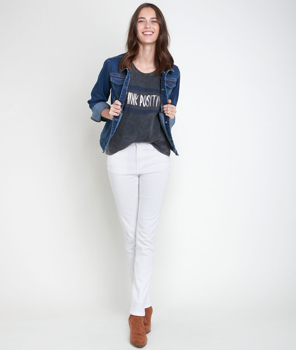 Inoui anthracite screen-printed t-shirt anthracite.