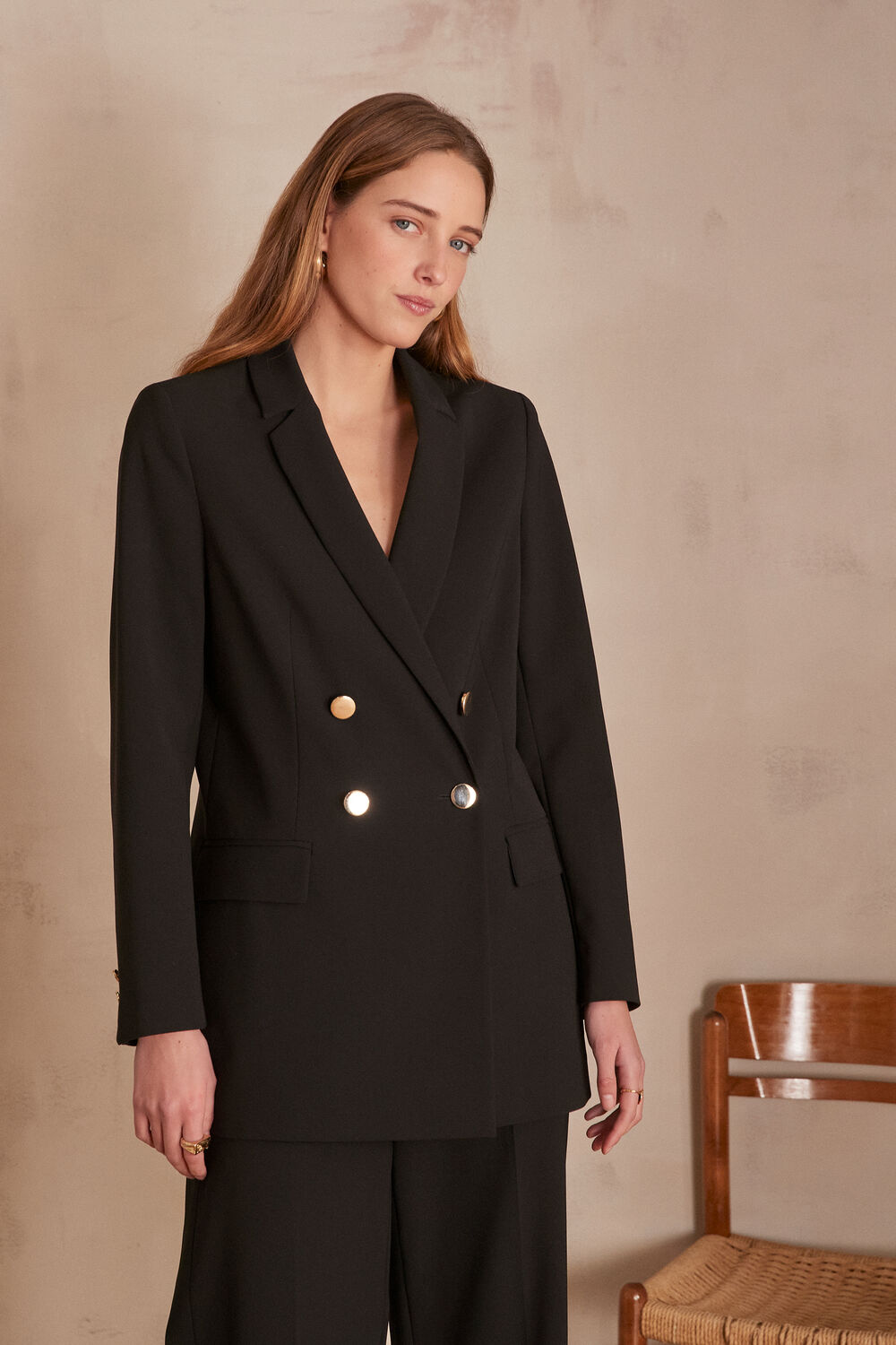 Florine microfibre cross-over jacket black.