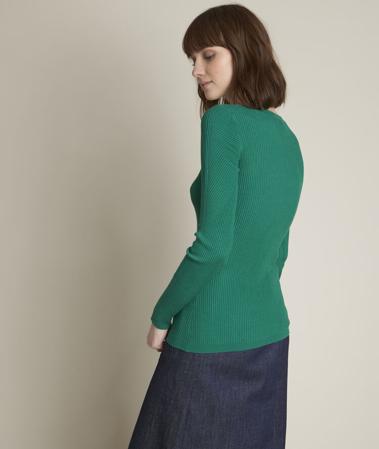 Délice ribbed jumper sage.