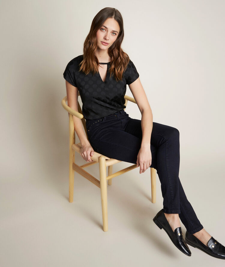 Anna blue-black slim-fit push-up jeans blue black.