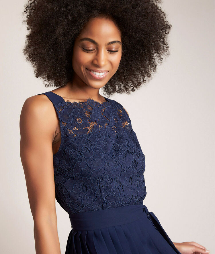 Ora lace dress navy blue.