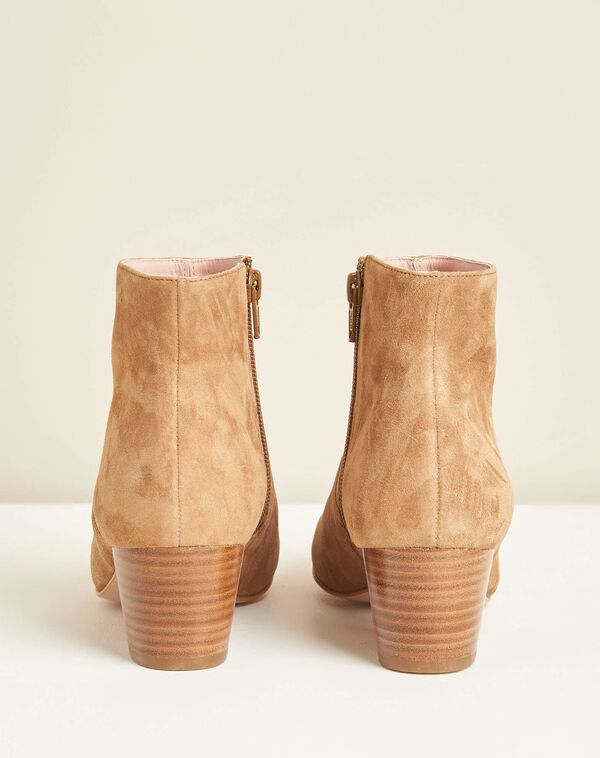 Kendal dual-fabric camel heeled boots camel.