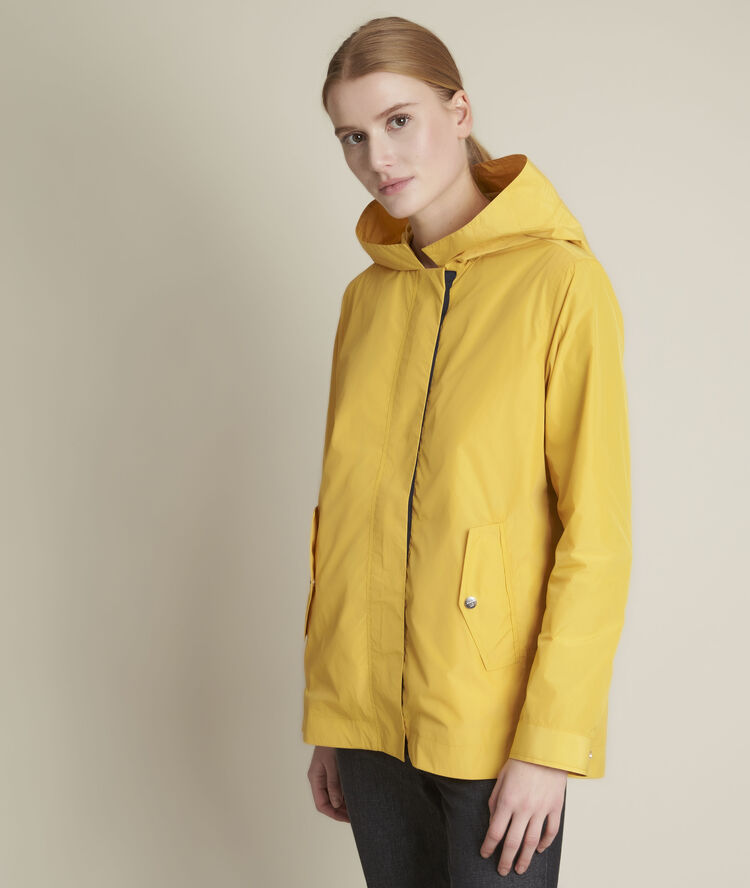 Fara yellow hooded parka honey.