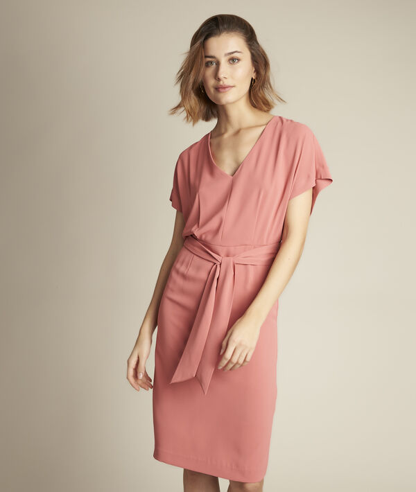 Of&eacute;lie crepe dress with belt PhotoZ | 1-2-3