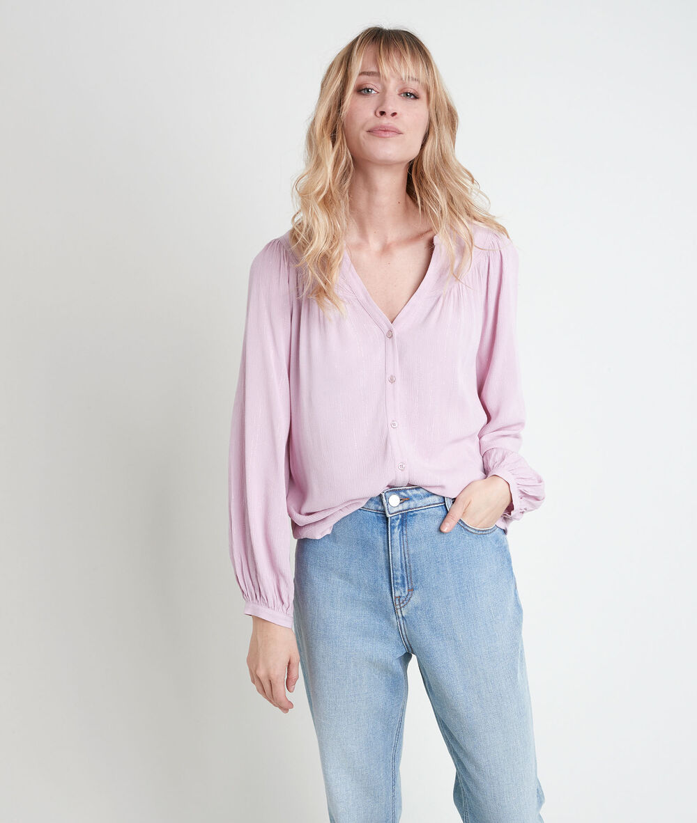 Timeo mauve lurex blouse mauve.