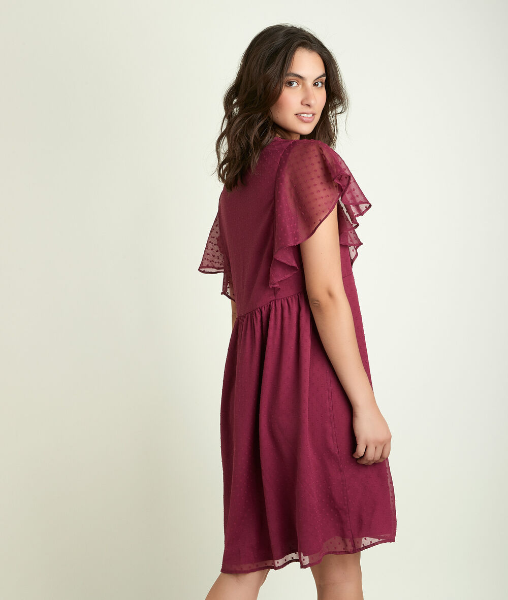 Calissa garnet plumetis dress garnet.