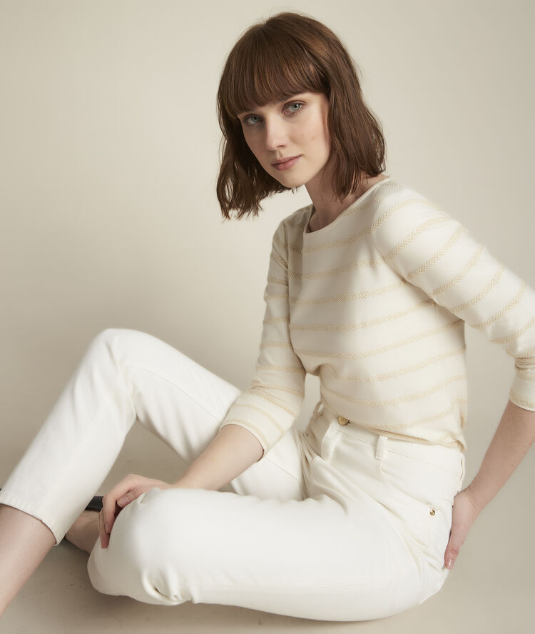 Raiponce striped lurex t-shirt string.