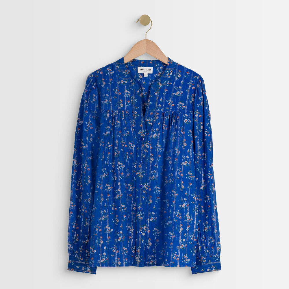Tifaine forget-me-not printed blouse myosotis.