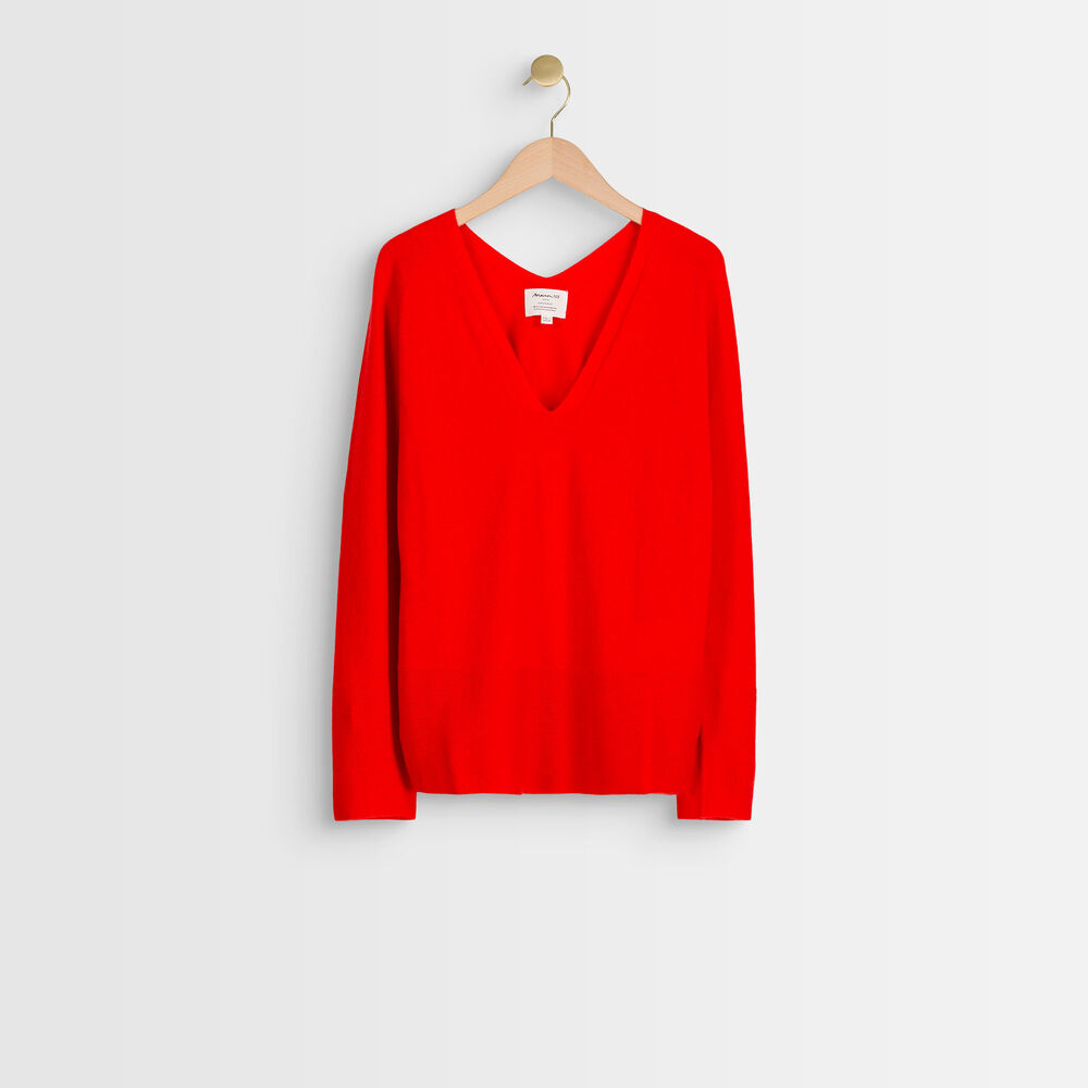 Ralph orange cashmere pullover geranium.