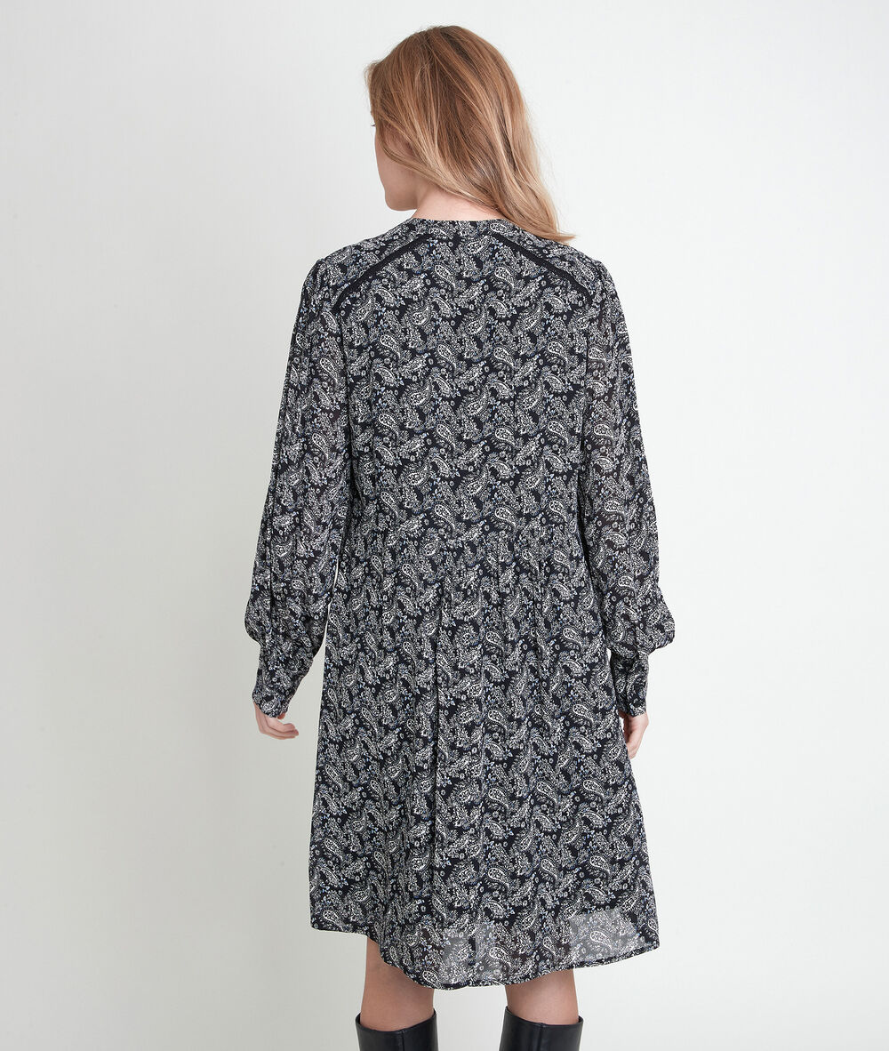 Lois printed dress noir.