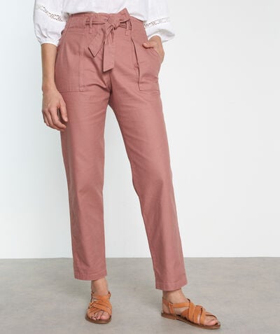Sergio muted paperbag cotton trousers PhotoZ | 1-2-3