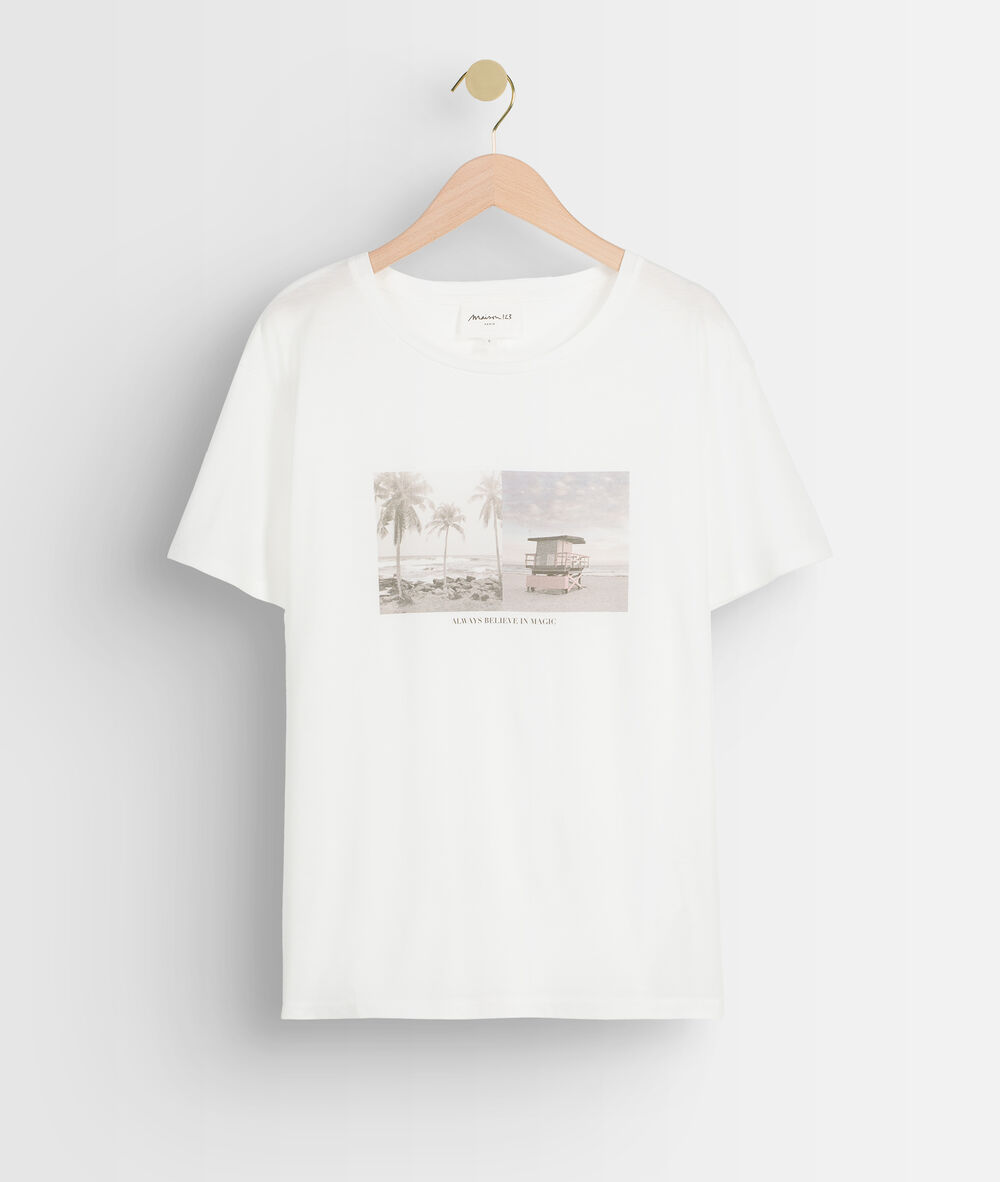 Indra printed t-shirt ecru.