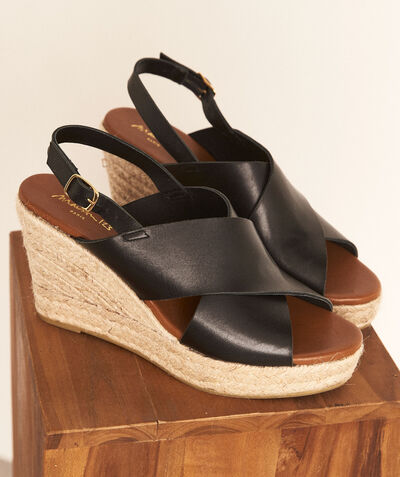 Catalina espadrilles with thick black leather straps PhotoZ | 1-2-3
