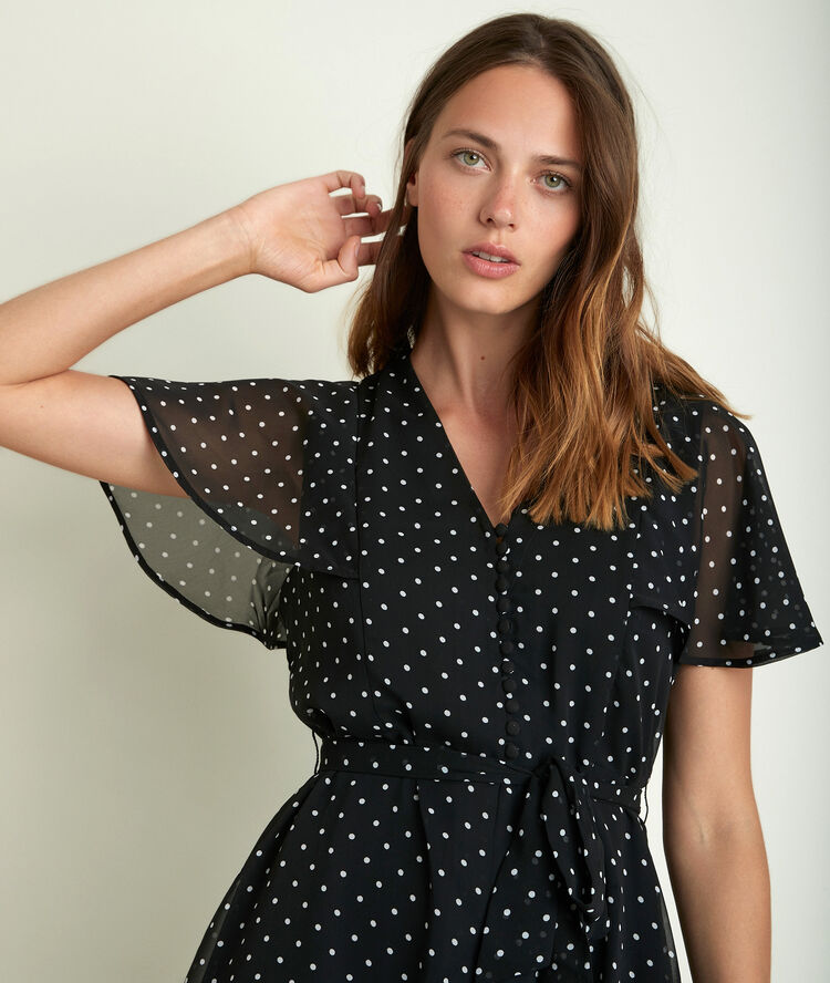 Carima polka dot midi dress.