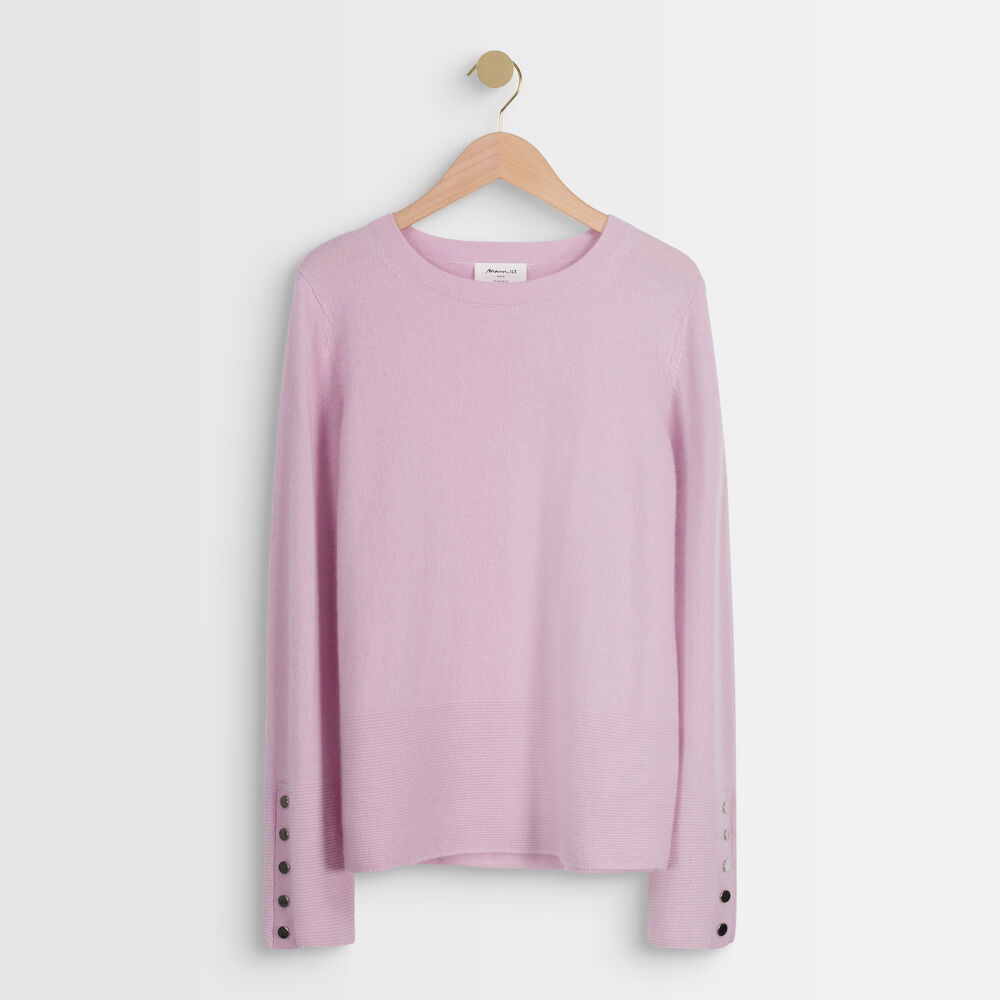 River mauve cashmere pullover mauve pâle.