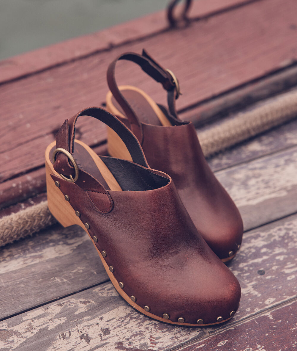 Clothilde brown leather clogs PhotoZ | 1-2-3