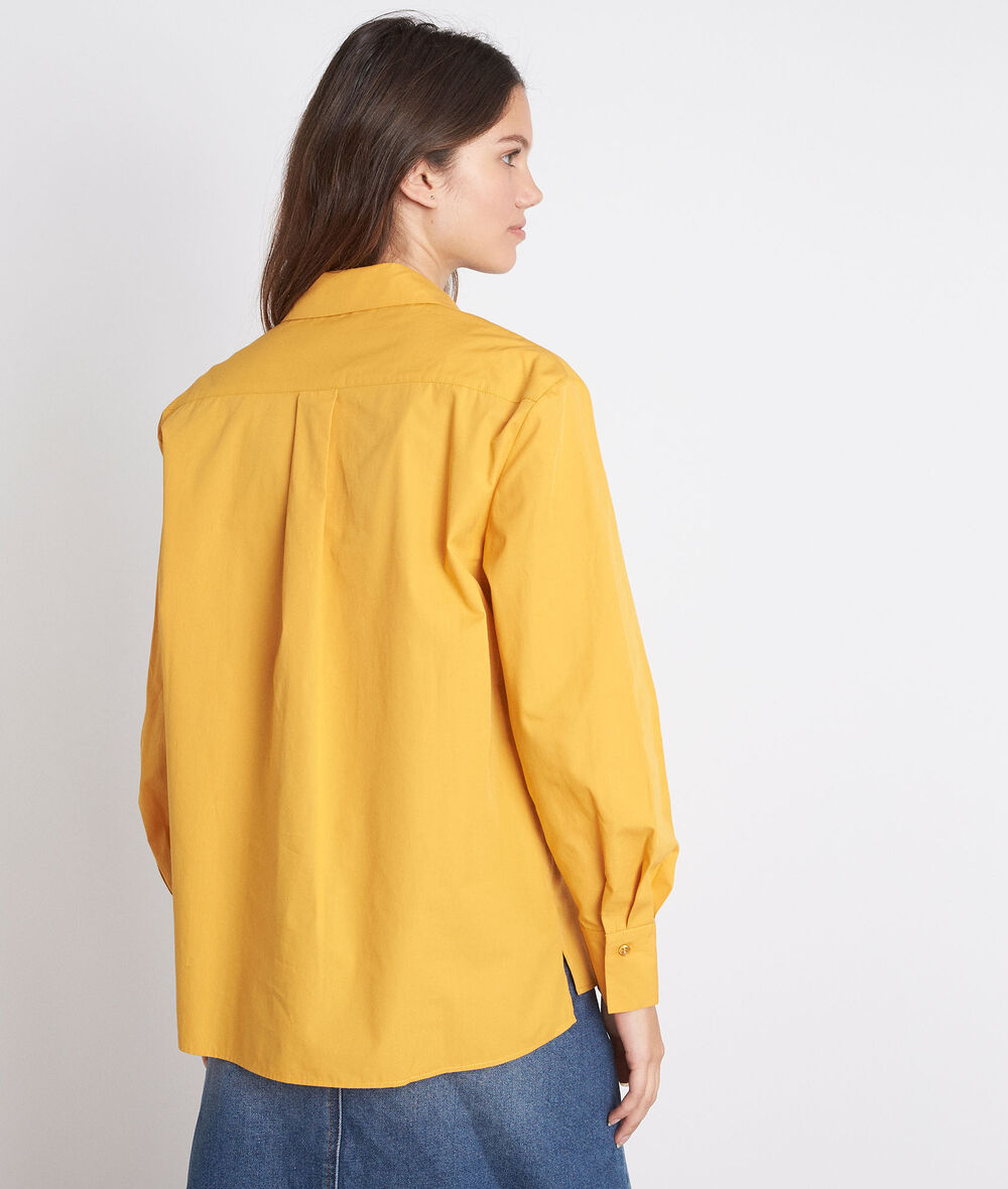 Esmeralda crisp yellow cotton shirt PhotoZ | 1-2-3