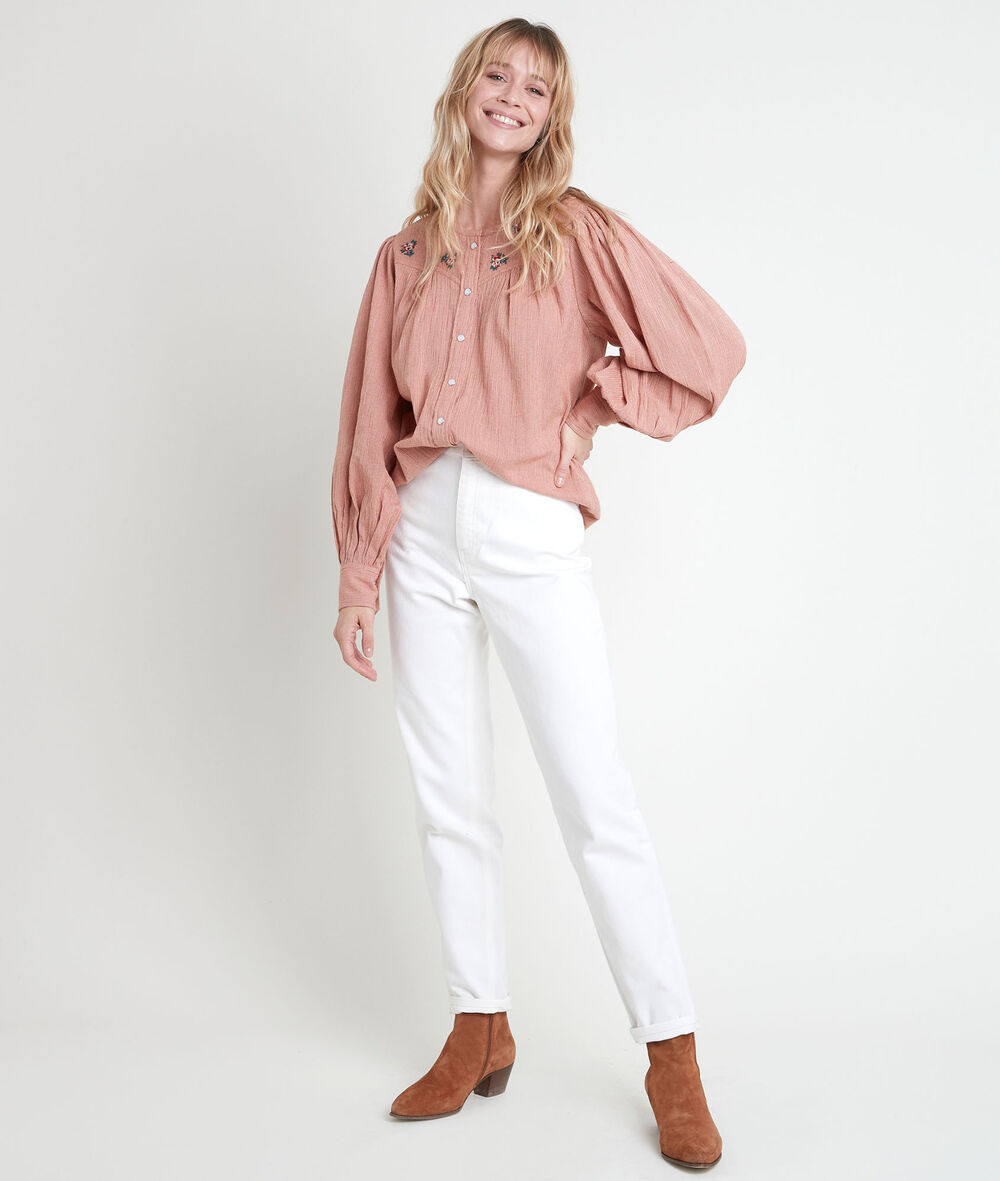 Tessya orange embroidered blouse goyave.