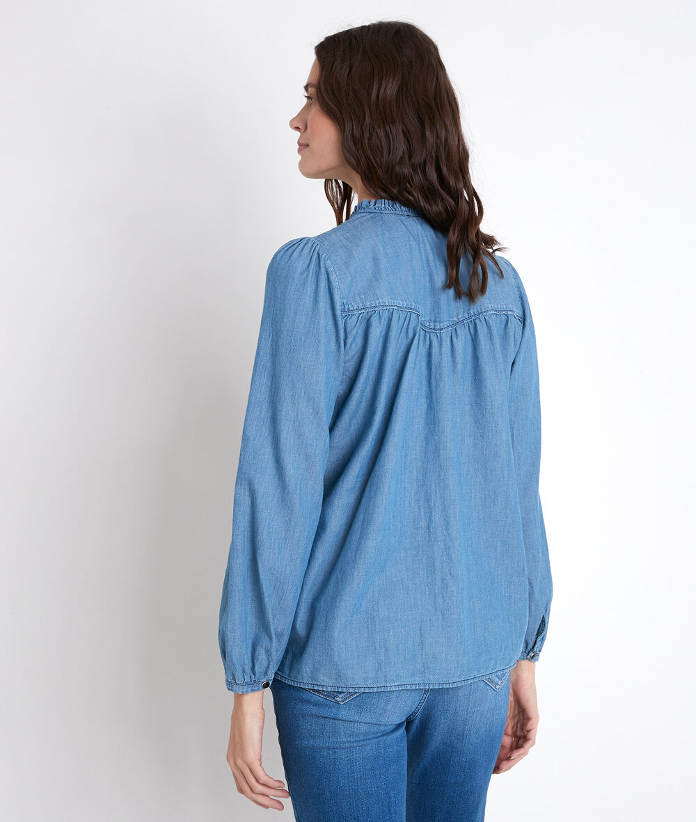 Taly denim blouse denim brut.