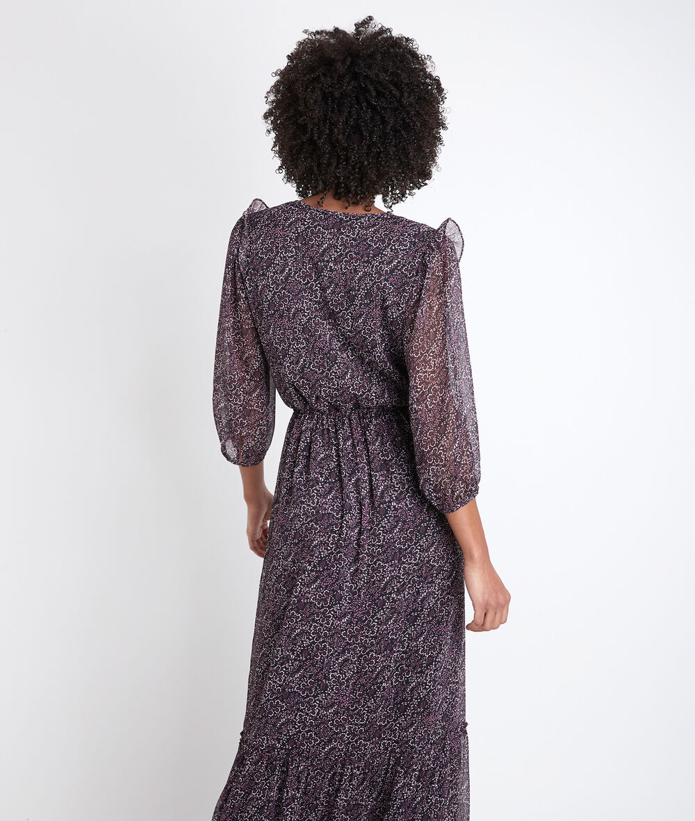 Claire printed maxi dress fuchsia.