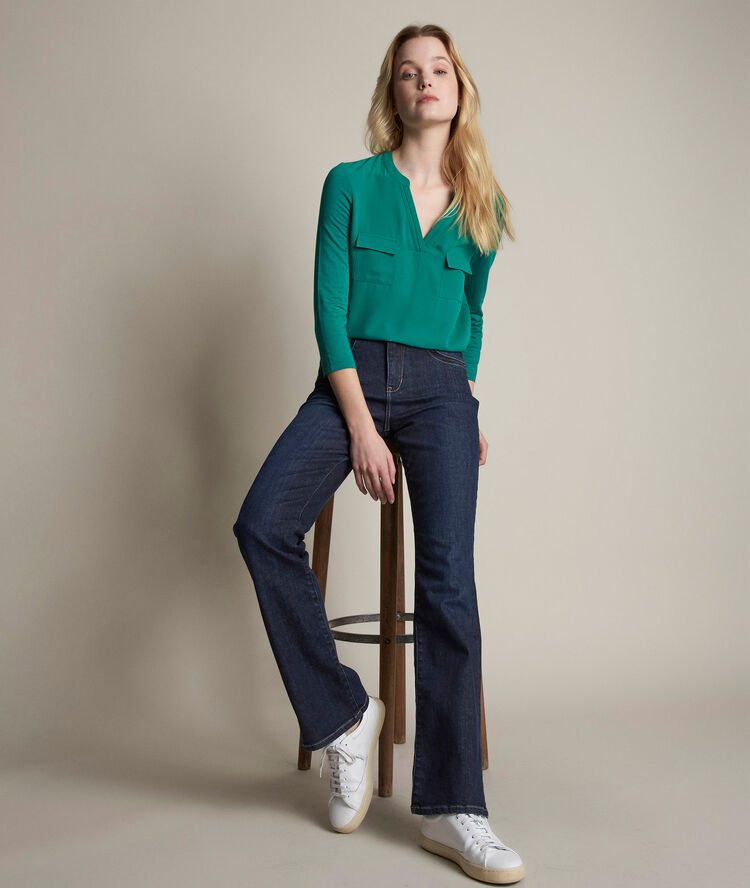 The classic simon raw boot-cut jeans raw denim.