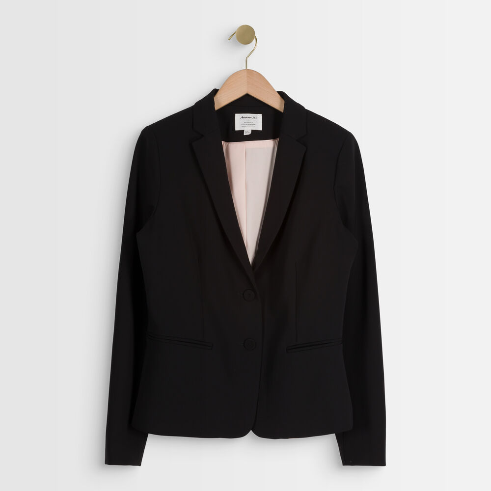 Sarry black microfibre jacket black.