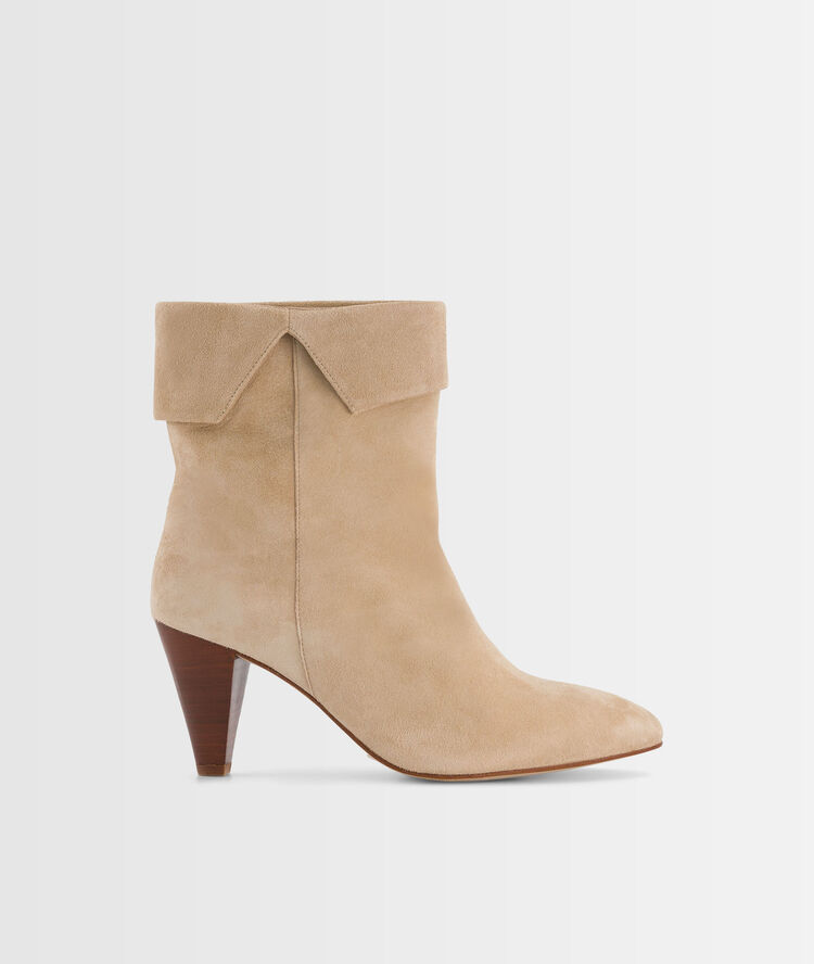 Valencia high-heeled ankle boots naturel.