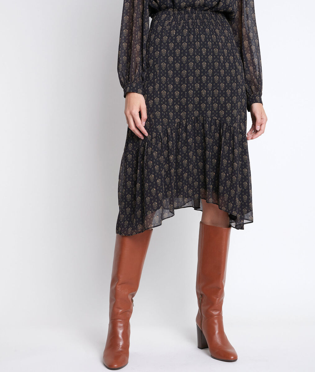 Bea gold printed skirt | 1-2-3 Bea gold printed skirt PhotoZ | 1-2-3