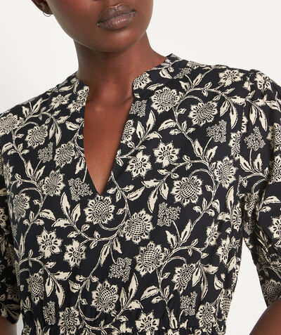 Naomie black printed cotton maxi dress PhotoZ | 1-2-3