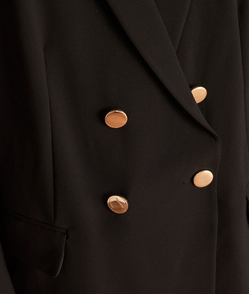 Florine black microfibre tailored jacket  PhotoZ | 1-2-3