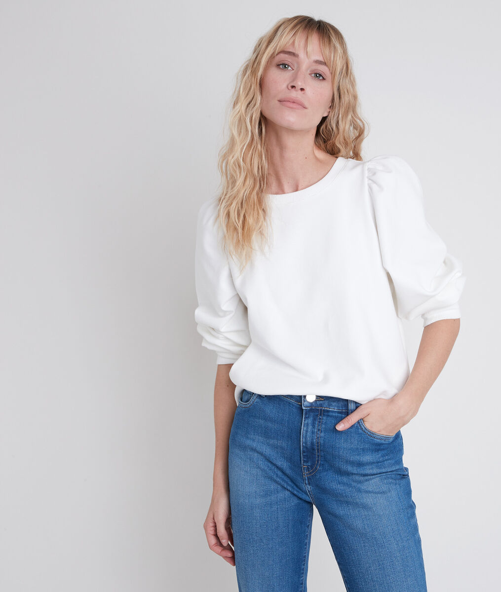 IVAO cream sweater with shoulder pads | 1-2-3 IVAO cream sweater with shoulder pads PhotoZ | 1-2-3