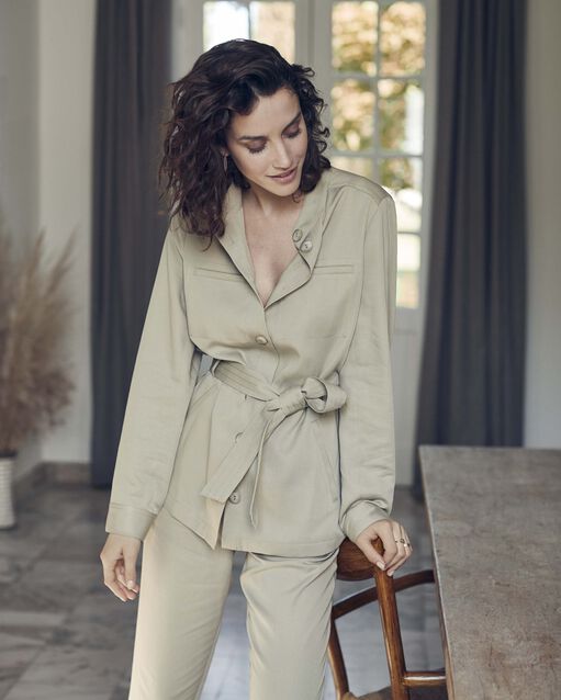 Birgit clay loose-fitting buttoned jacket (1) - Maison 123