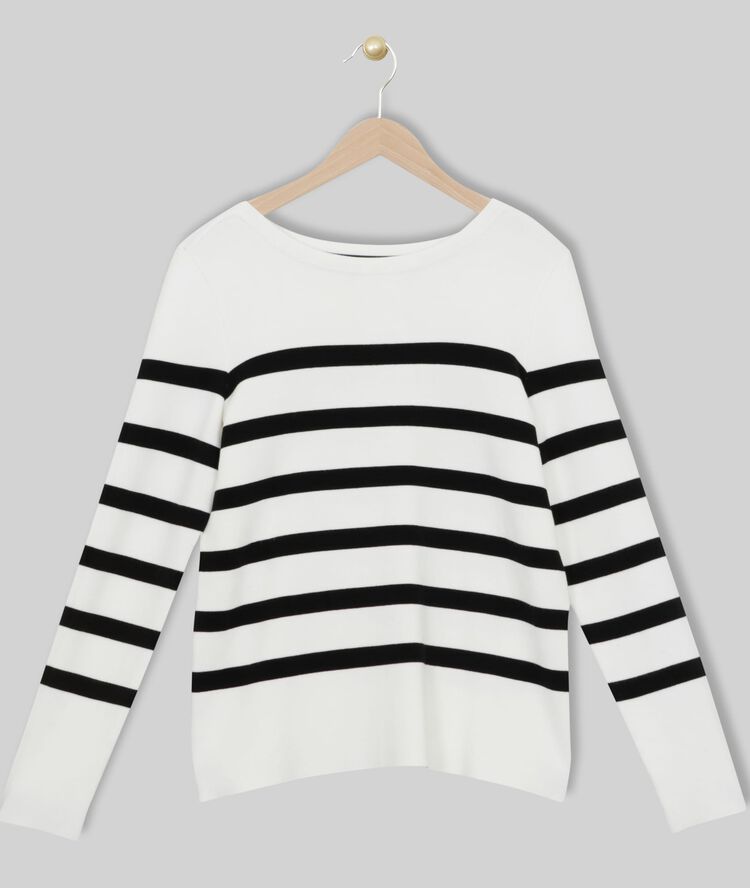 Dinard striped pullover white.