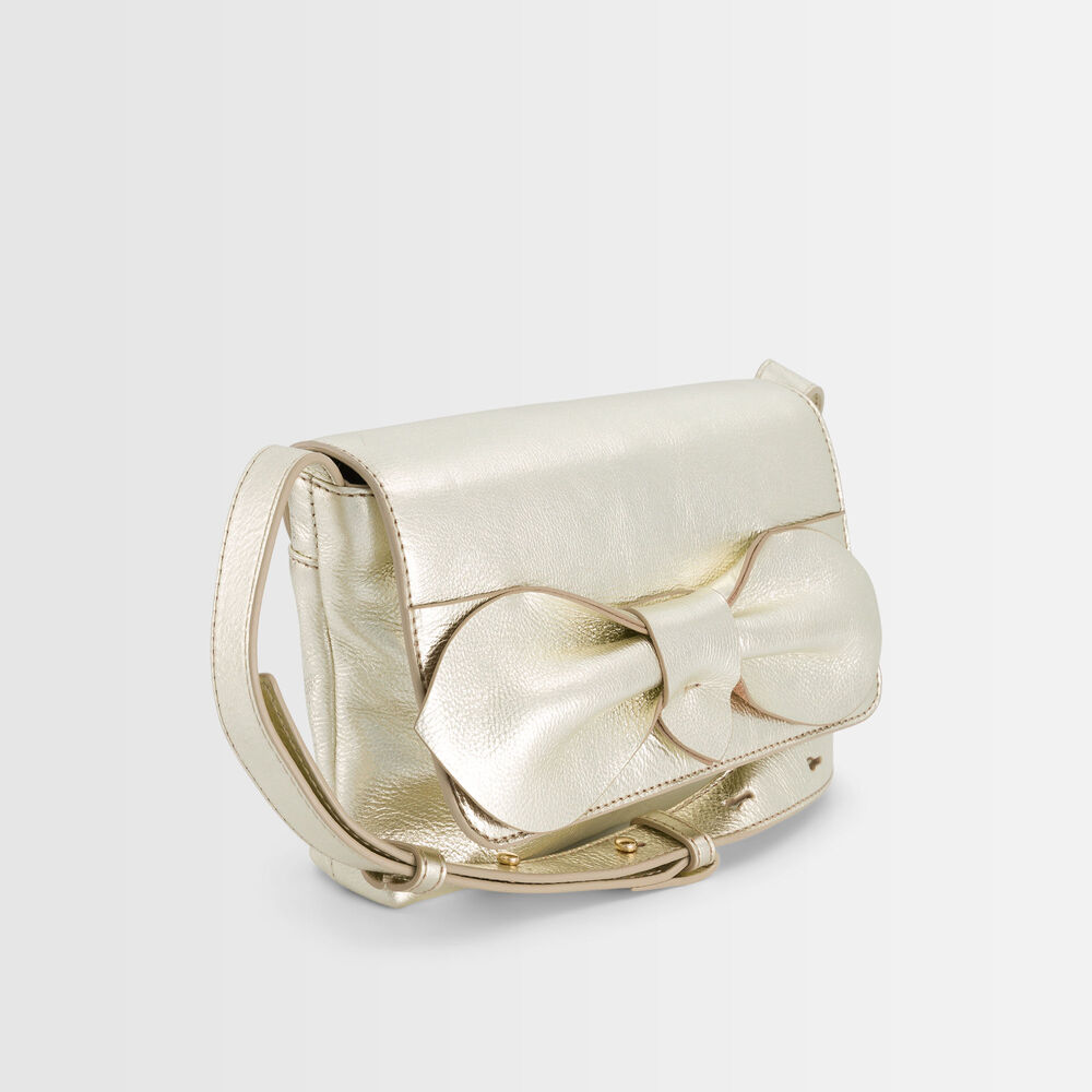 Dolly gold-coloured leather bag or.