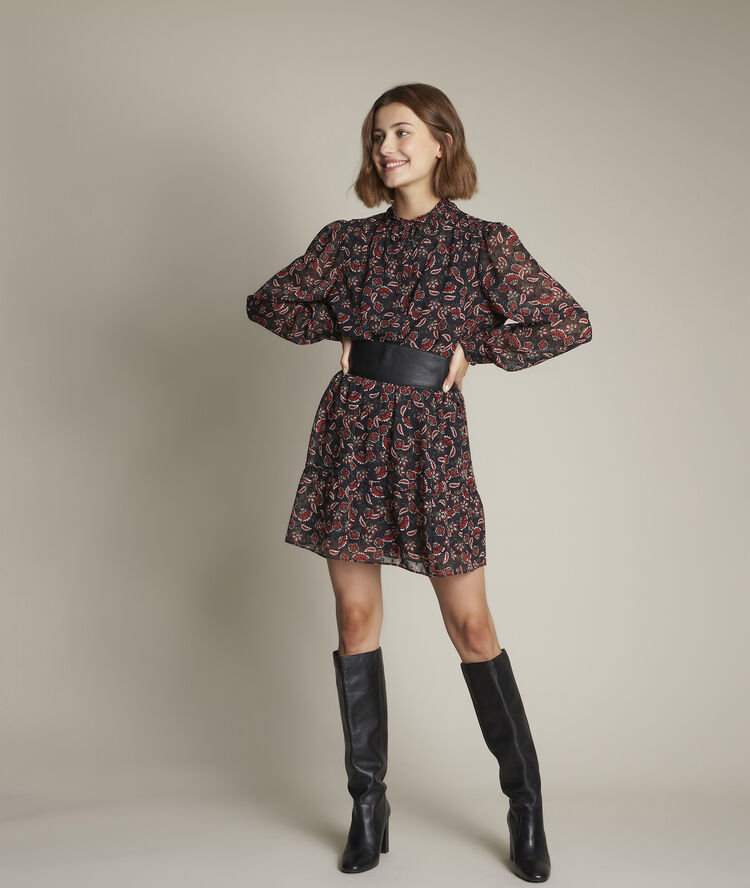 Eve marie printed blouse black.