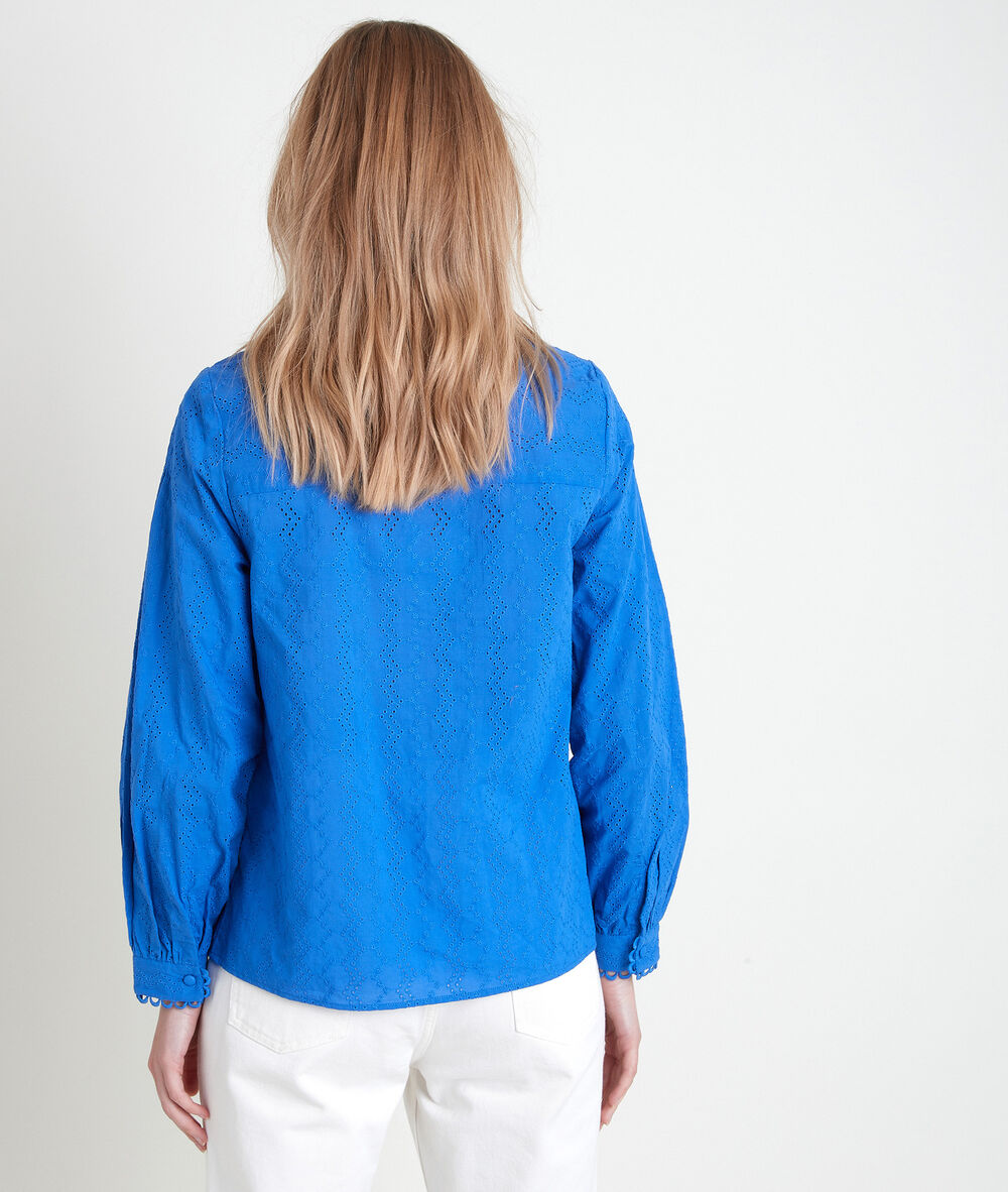 Tiffany embroidered forget-me-not blouse myosotis.