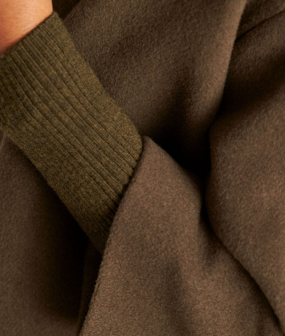 MAGDA straight khaki recycled wool coat PhotoZ | 1-2-3