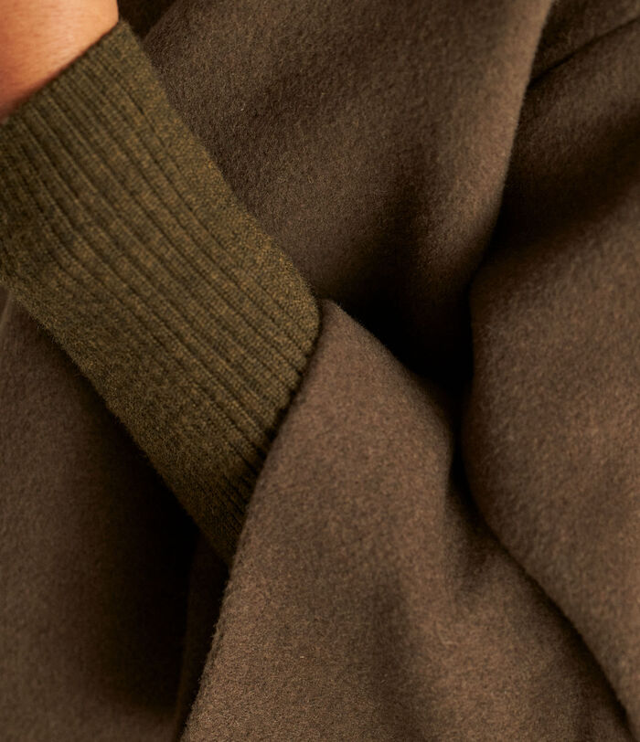 MAGDA straight khaki recycled wool coat PhotoZ | 1-2-3