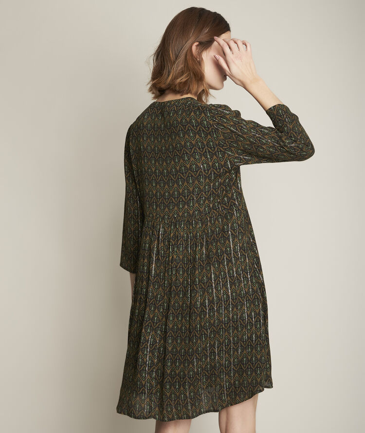 Calypso short printed dress nile green.