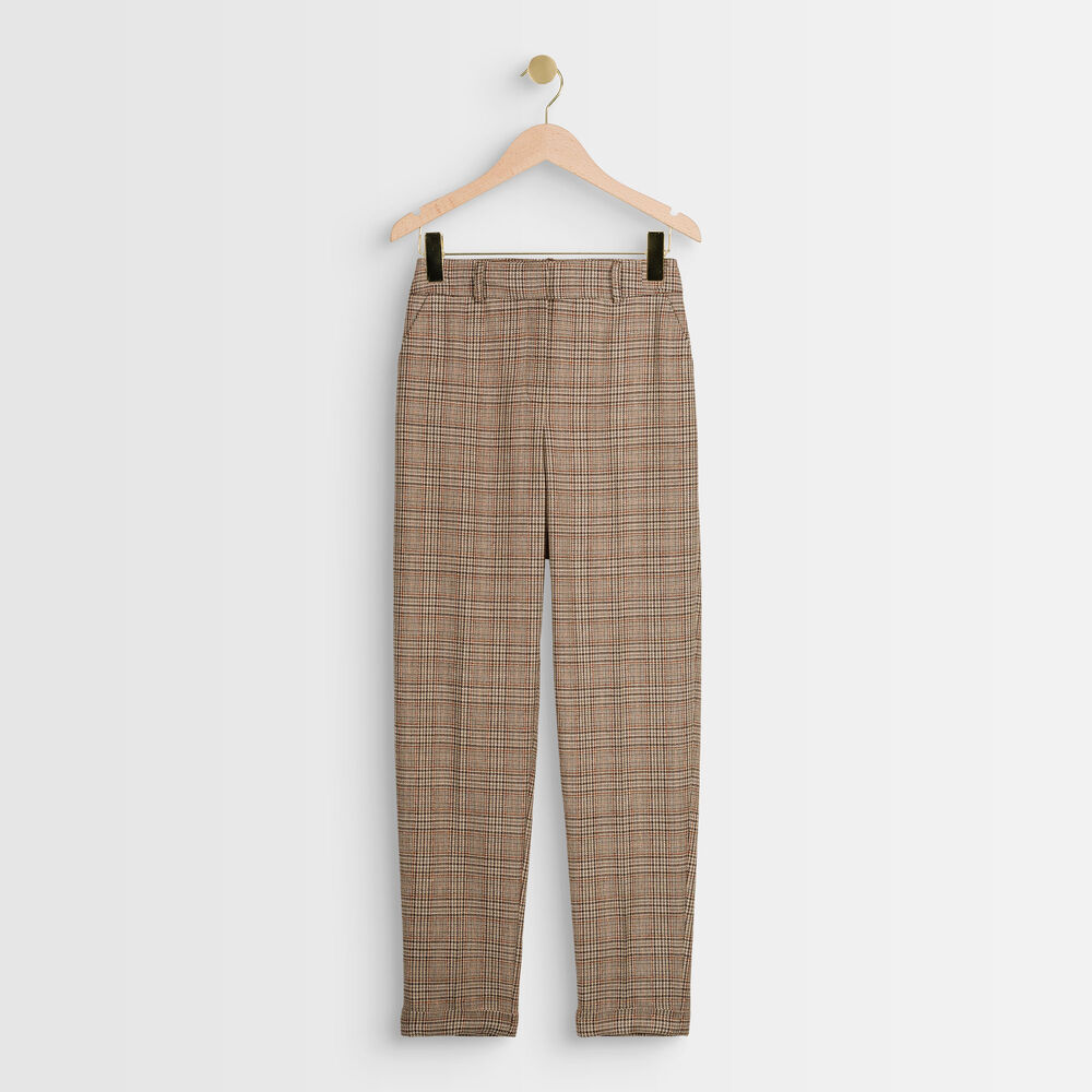 Max carrot checked trousers camel clair.