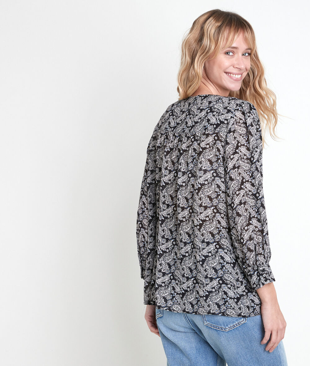 Juan printed blouse noir.