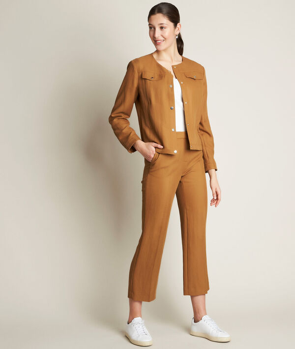 Ilias camel cropped trousers | 1-2-3 Ilias camel cropped trousers PhotoZ | 1-2-3