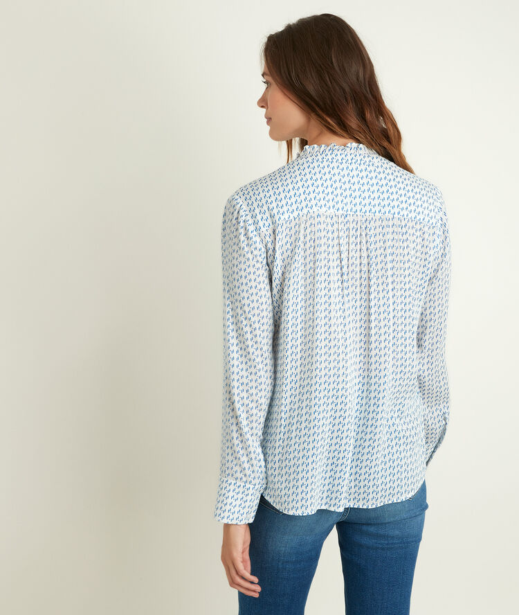 Judith printed blouse blanc.