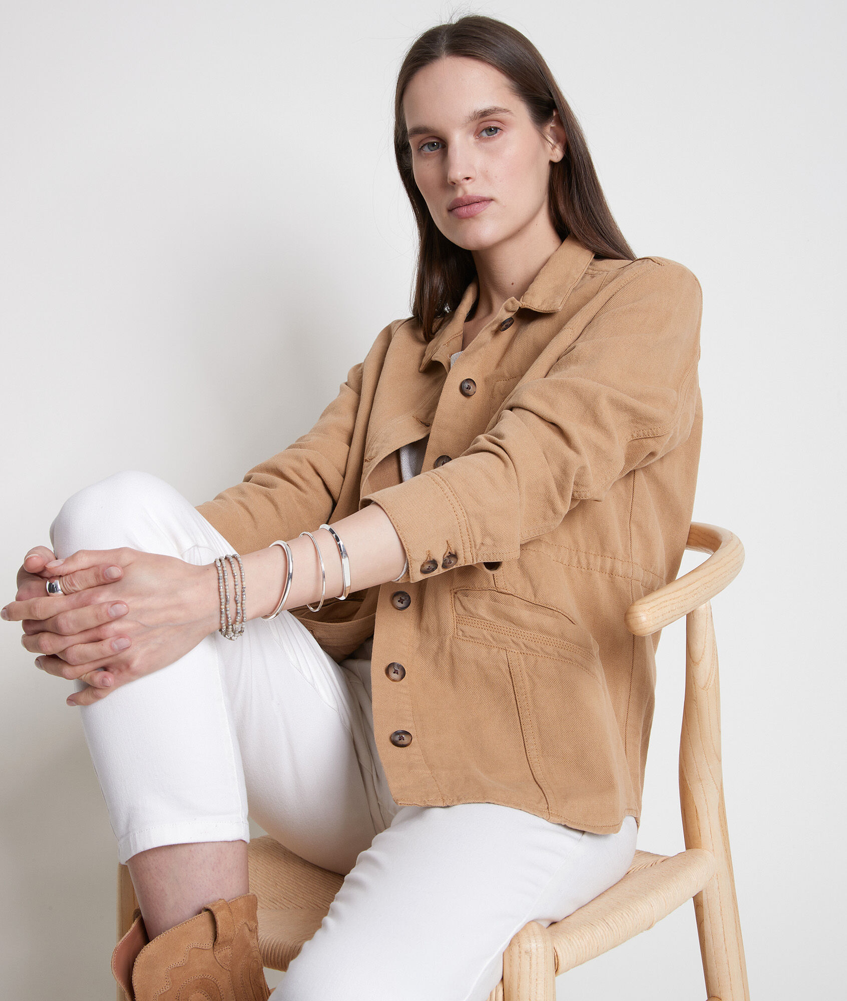 linen workwear jacket