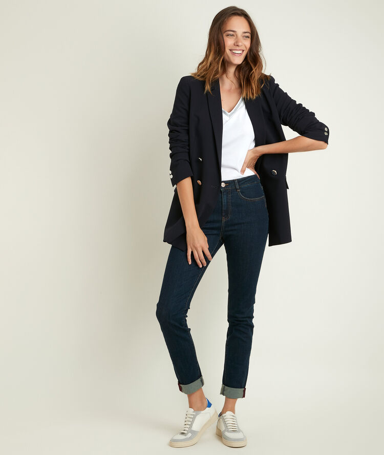 Calypso white fancy neck t-shirt white.