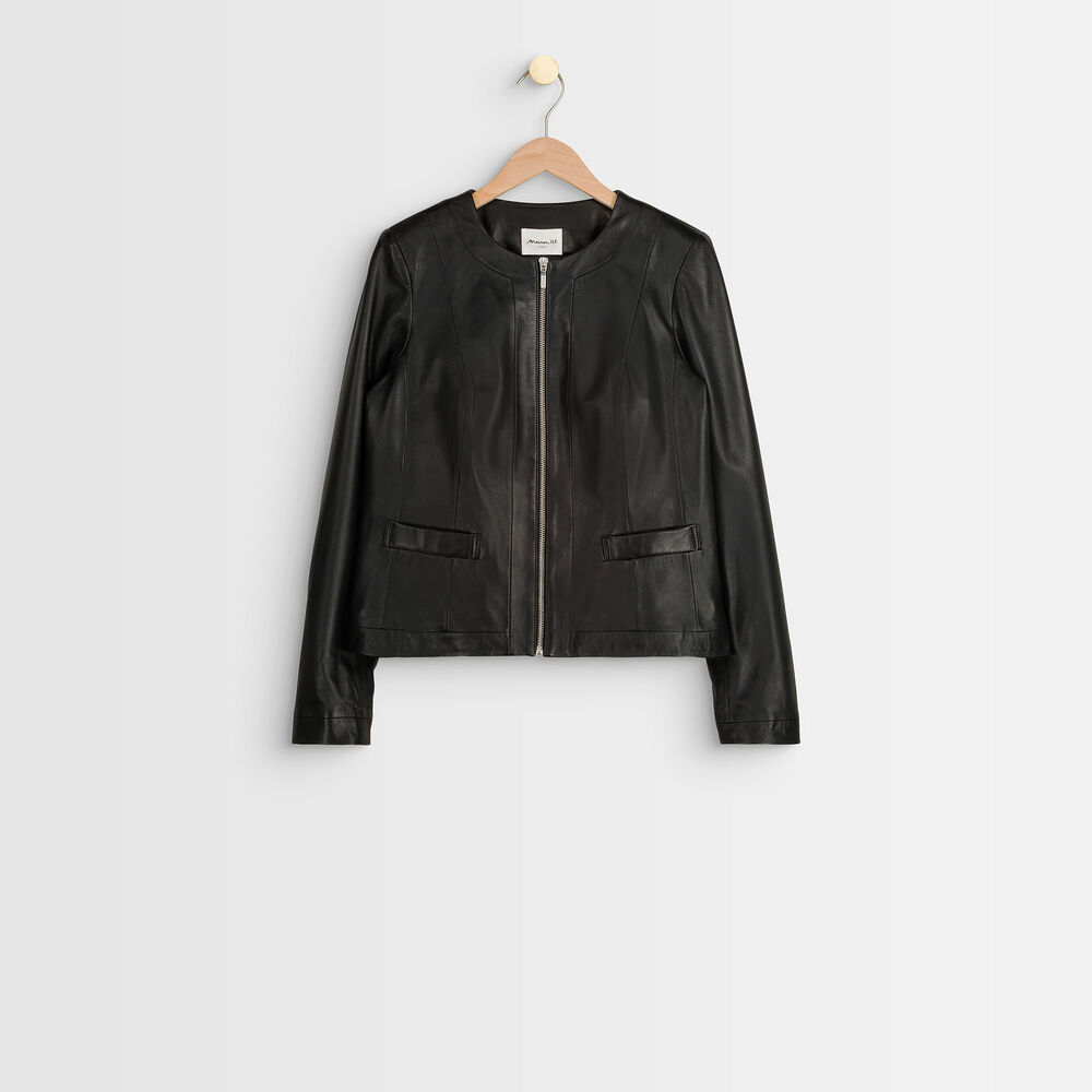 Tillia leather jacket noir.