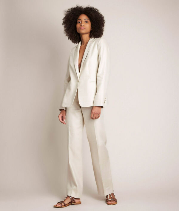 Iana shiny linen trousers | 1-2-3 Iana shiny linen trousers PhotoZ | 1-2-3
