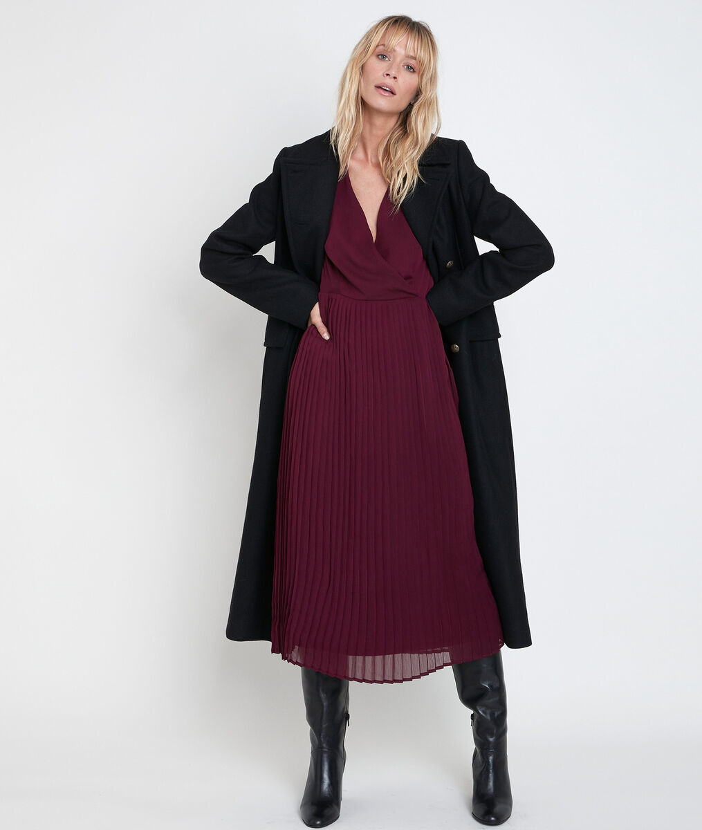 Caresse garnet pleated maxi dress | 1-2-3 Caresse garnet pleated maxi dress PhotoZ | 1-2-3