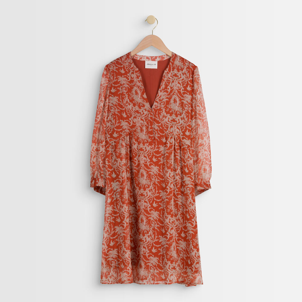 Calypso orange printed dress goyave.
