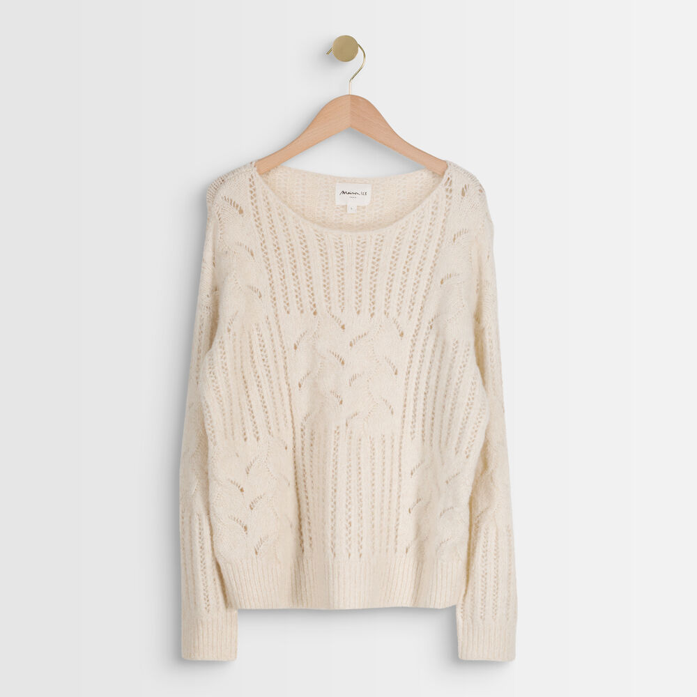 Romario cable knit pullover ecru.